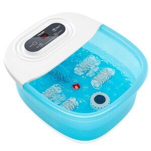 Foot Spa Bath Massager with Heat, Bubbles, Vibration and Red Light